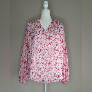 SHEIN Pink Floral Blouse